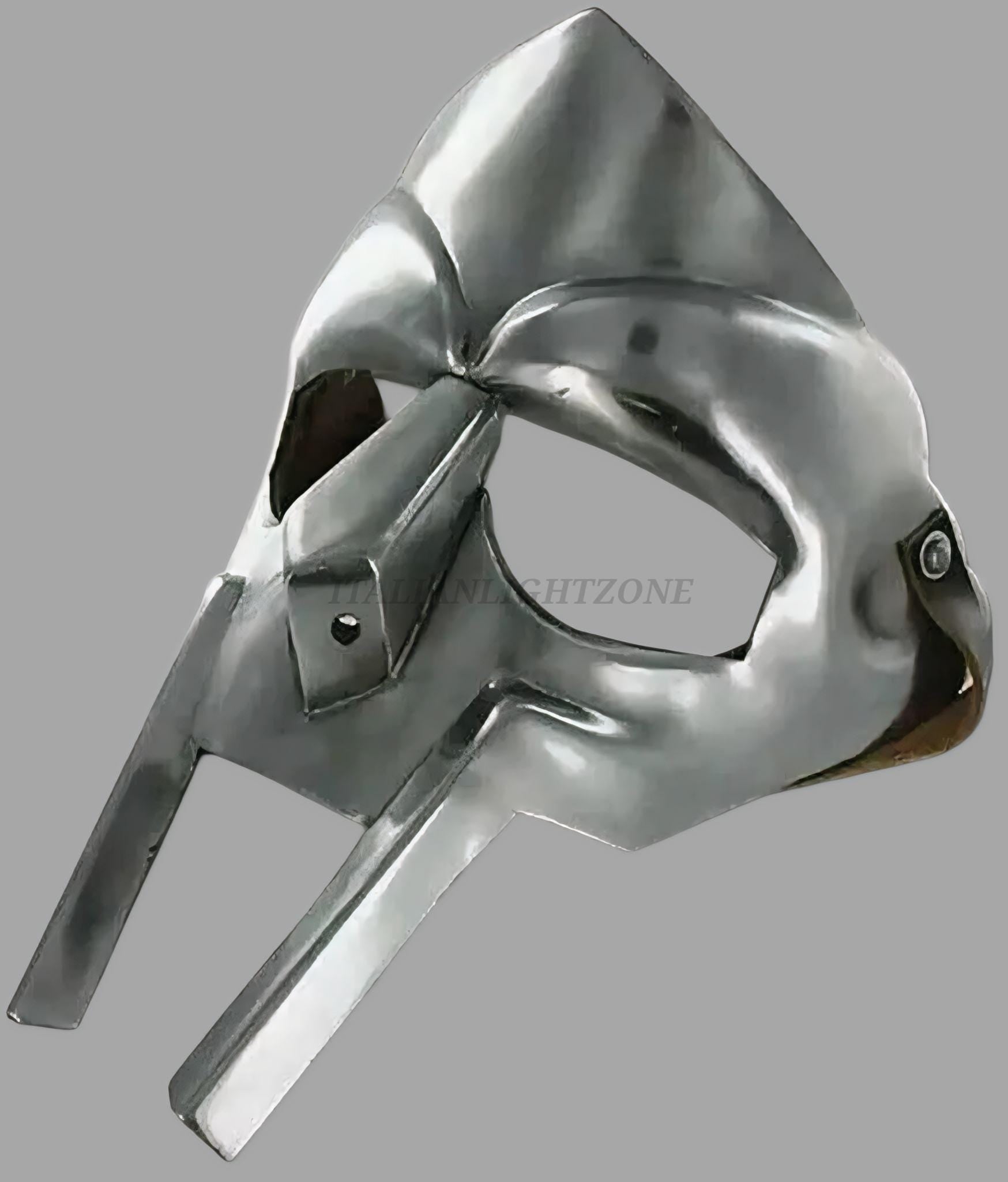 MF DOOM Gladiator Mask – Handmade Steel Polished Finish, Limited Edition Cosplay Helmet, Marvel Villain Inspired Gift for Halloween