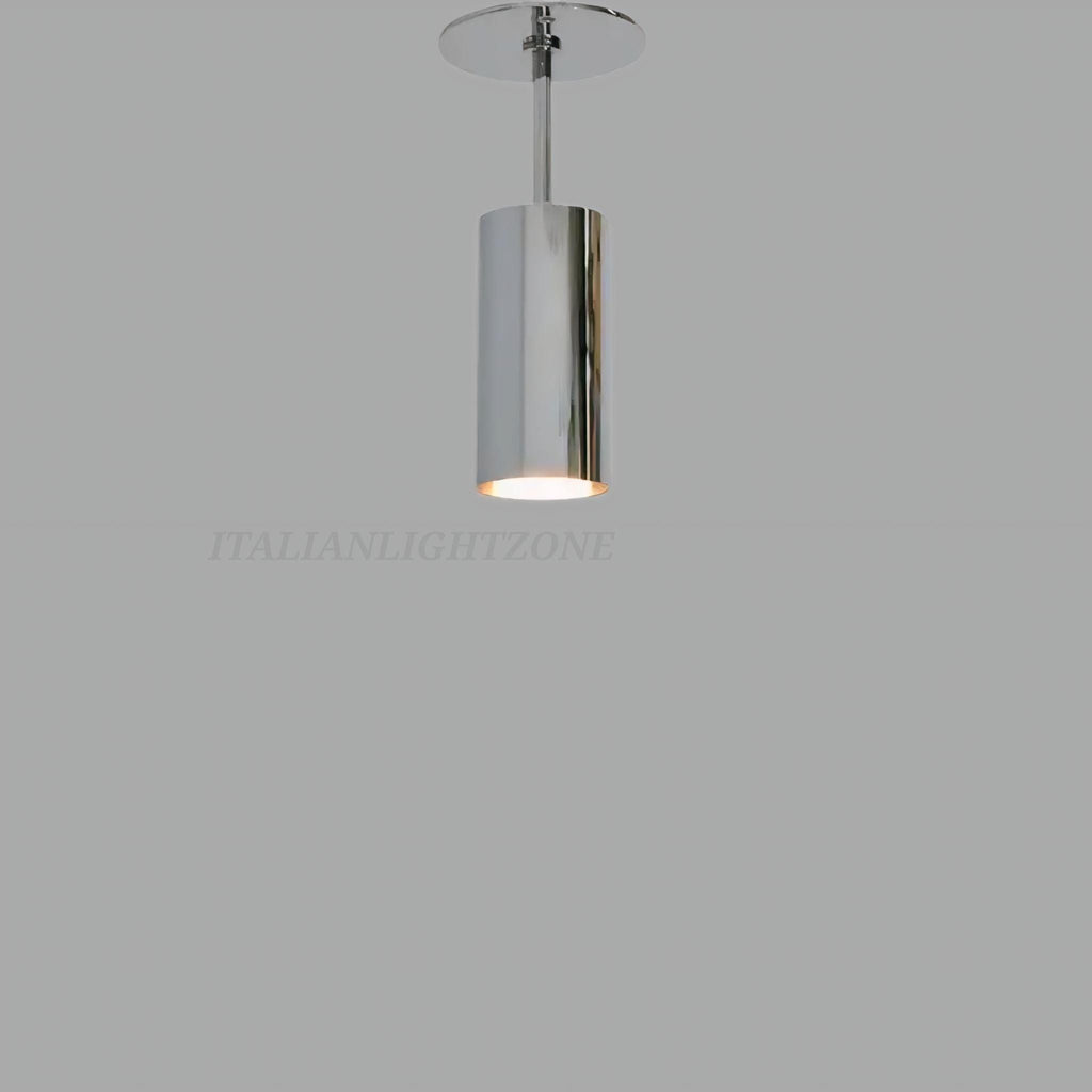 Antique Brass Ceiling Spotlight | Mid Century Modern Cylinder Flush Mount Light | Vintage Italian Style Ceiling Lighting Fixture