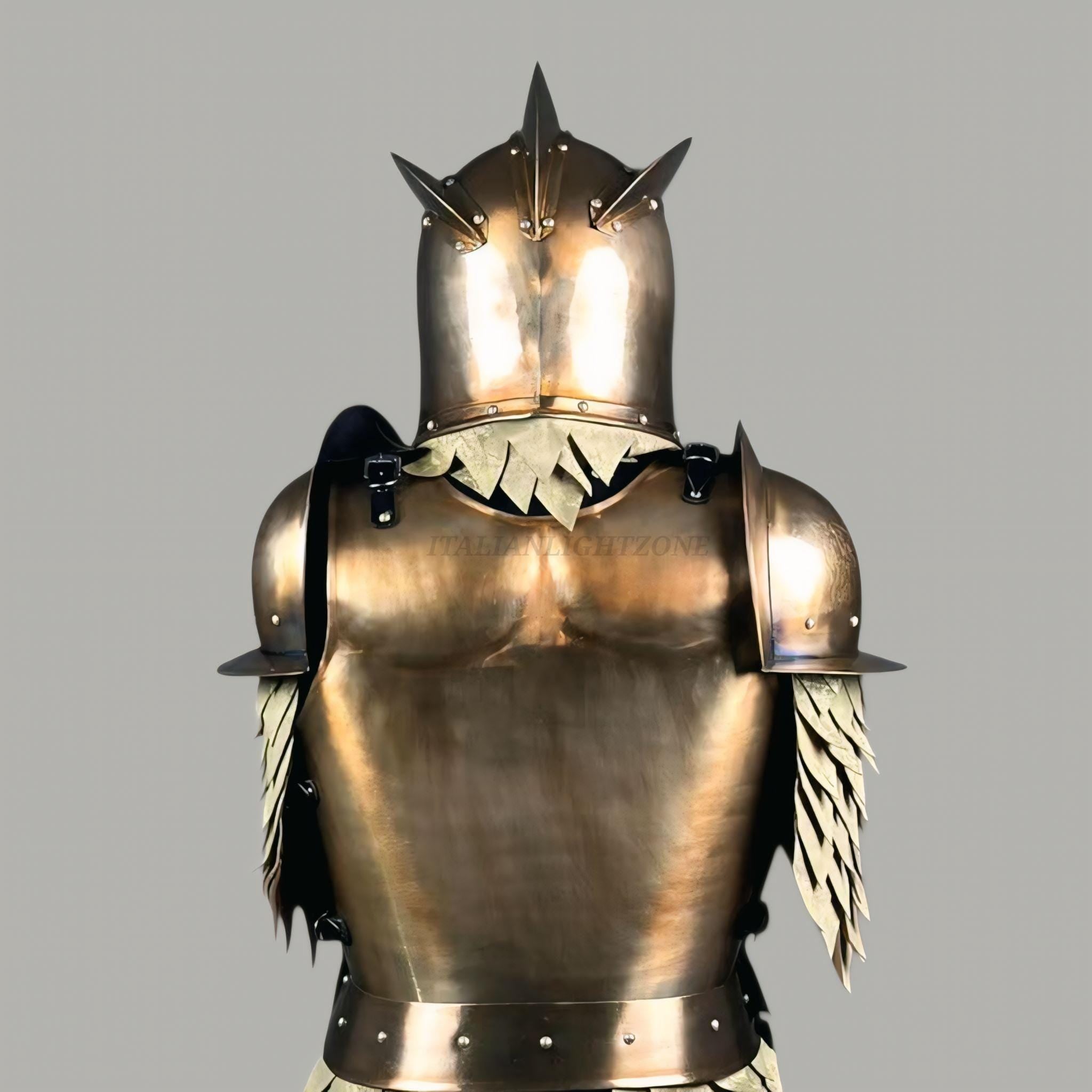 Medieval Full Suit of Armor | Wearable Kings guard-Inspired Knight Armor with Helmet & Cloak | Handmade Steel LARP Cosplay Costume