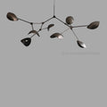1950s Modern Mobile Chandelier Mid Century Sculptural Ceiling Light, Contemporary Calder Style Pendant Lighting Fixture 8 arms branch light.