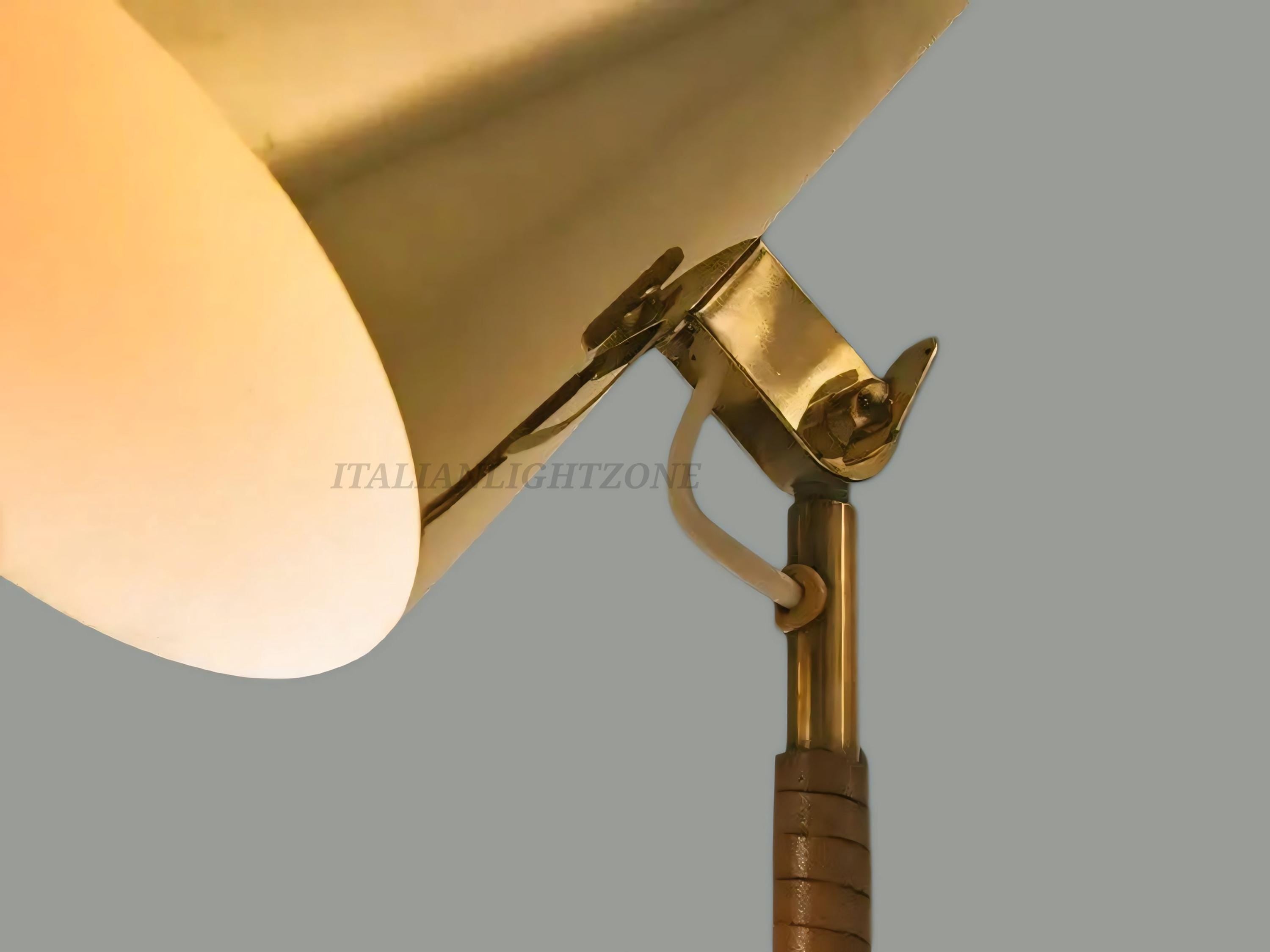 Handmade Mid Century Brass Table Lamp – Paavo Tynell Style 1950s Desk Light, Taito Oy Inspired Retro Modern Home Decoration
