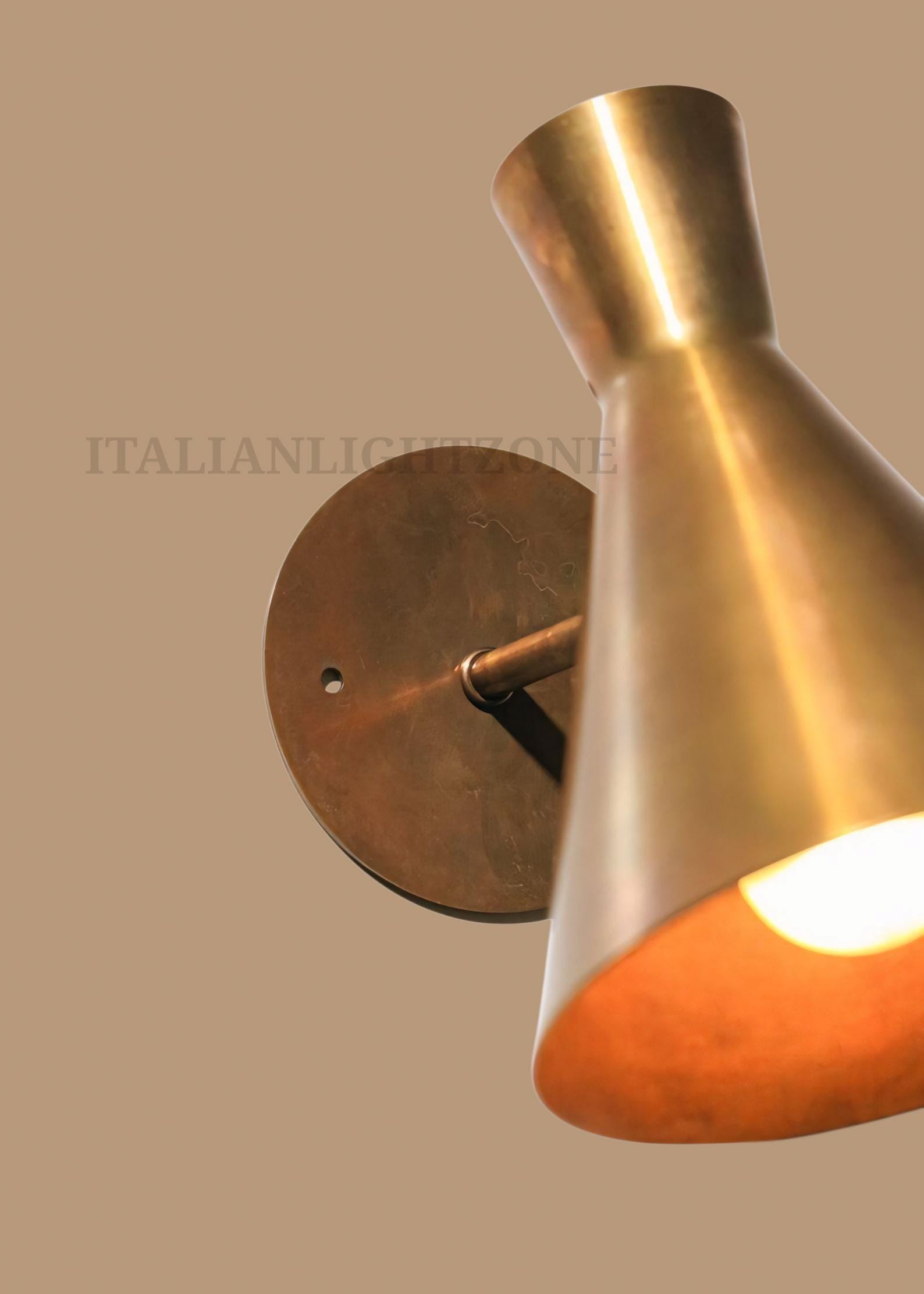 Pair of Mid Century Modern Diabolo Wall Sconces |Handcrafted Italian Brass Light Fixtures |Vintage Wall Lamps |Christmas & Housewarming Gift
