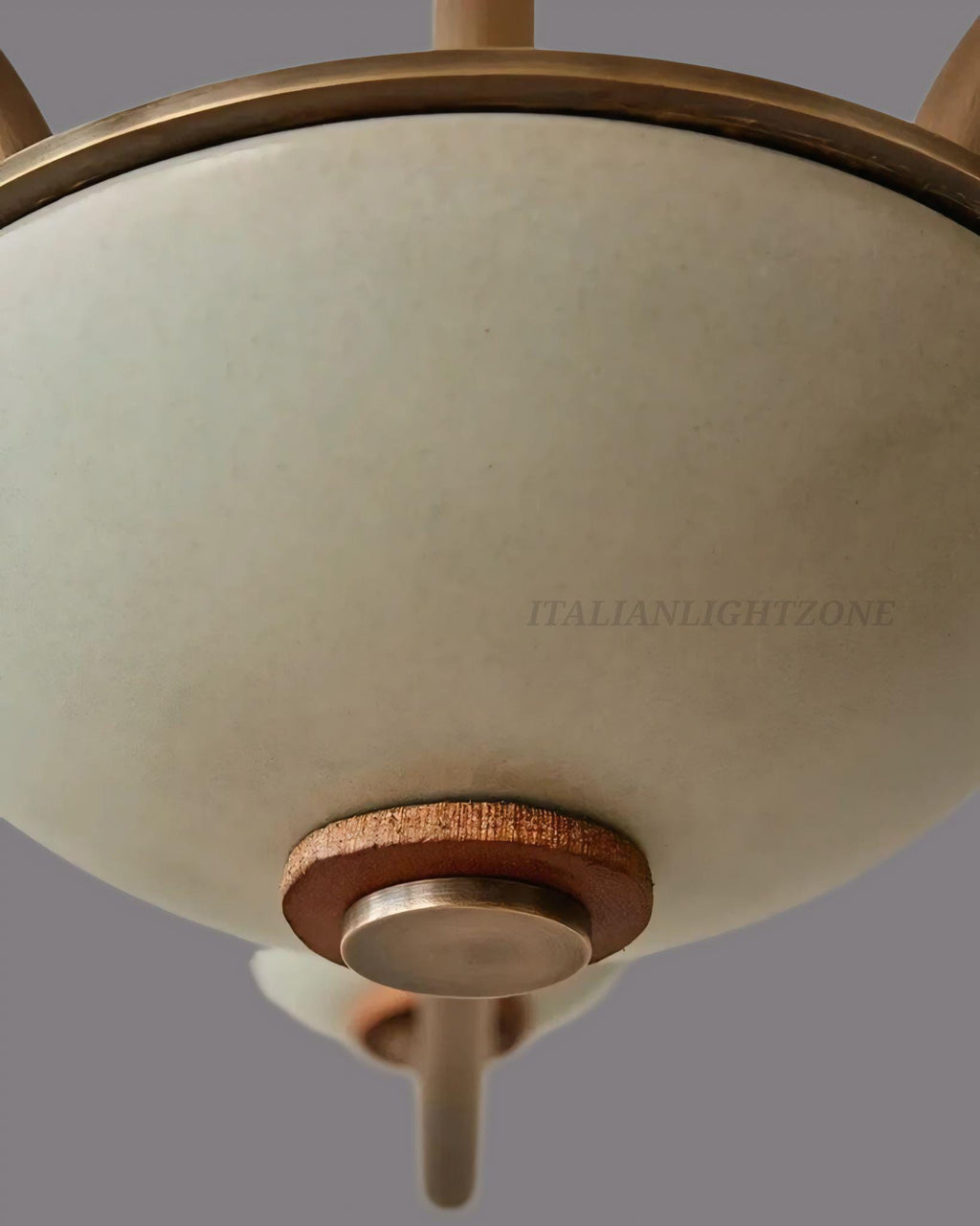 Lola Chandelier – Handmade 3-Light Walnut Ball Mid Century Modern Ceiling Fixture – Large Minimalist Pendant Light for Elegant Homes