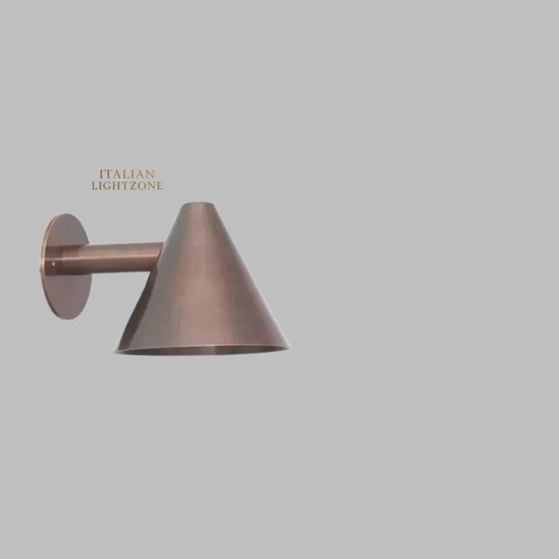 Handmade Raw Brass Wall Sconce – Mid Century Modern Cone Light – Vintage Sputnik 1-Light Fixture