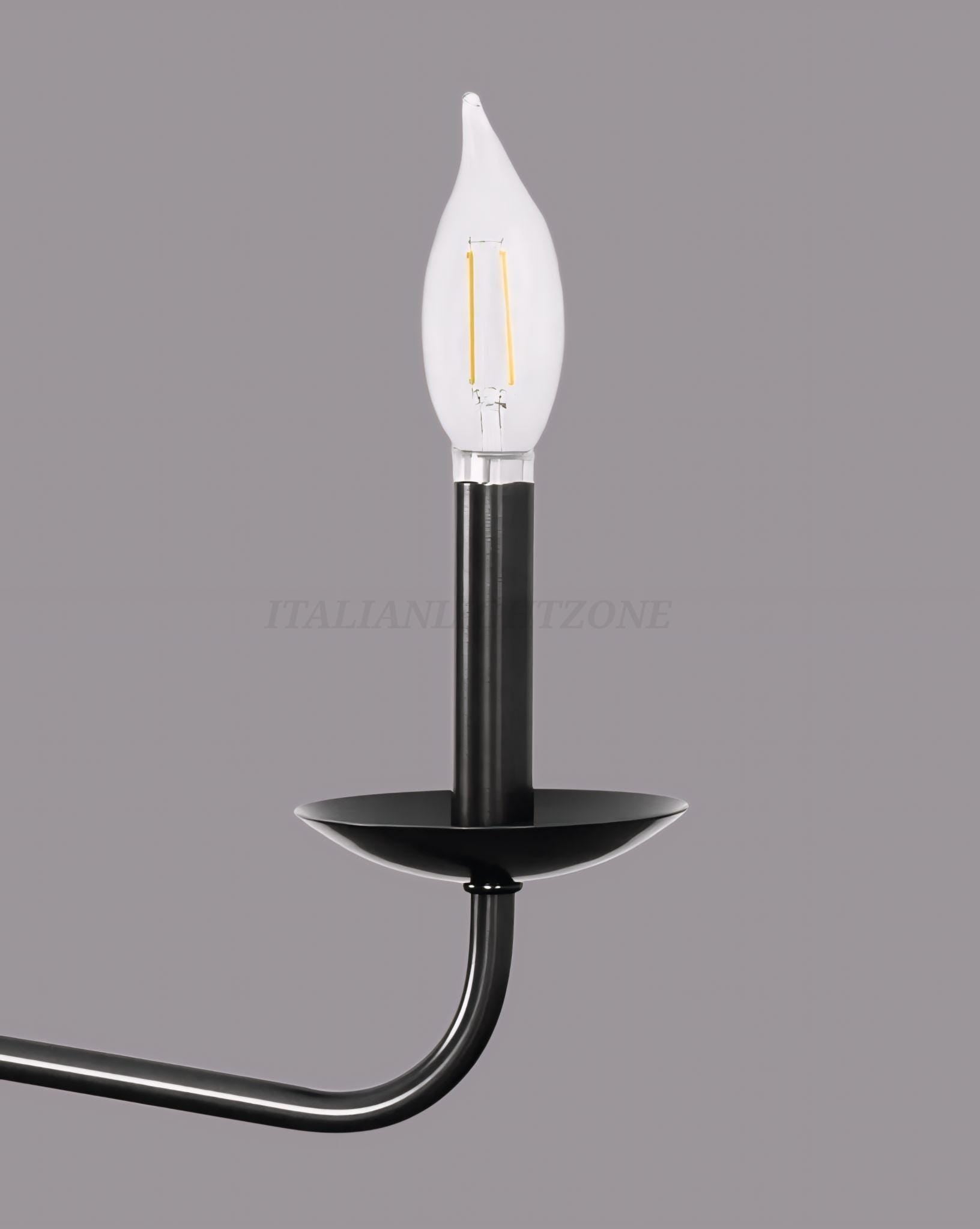 Handmade Brass Candle Chandelier | Modern Linear Gold Pendant Light | Elegant Contemporary Lighting for Dining Room & Living Room