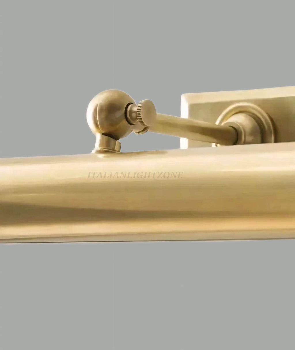Vintage Brass Picture Light | Adjustable Wall Art Lamp for Paintings | Antique Gallery Lighting | Mid Century Modern Wall Light