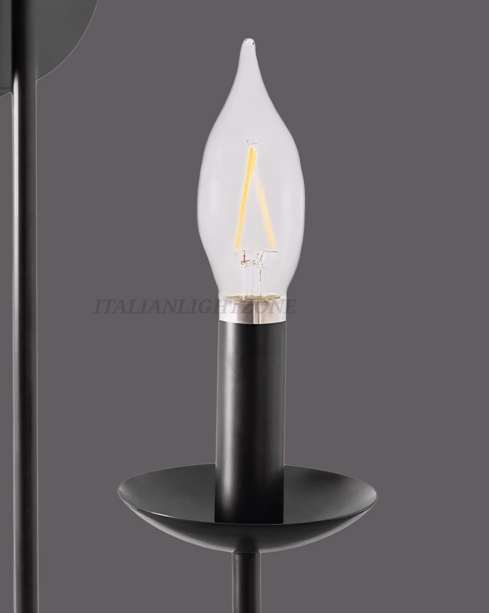 Halloween Wall Sconce – Black Gothic Candle Light | Spooky Haunted House Decor | Vintage Flame Bulb Lamp for Hallway or Entryway