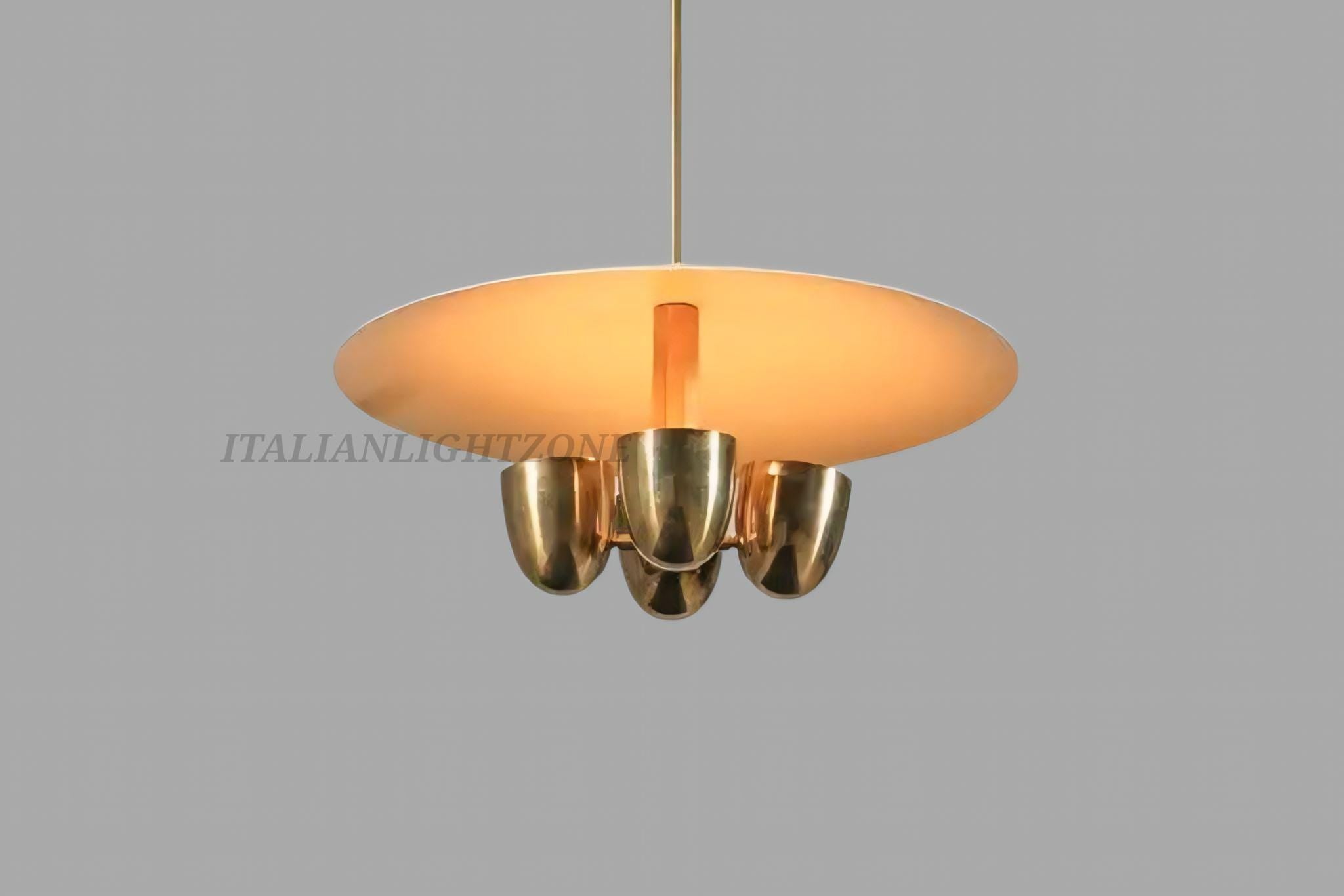 Mid Century Modern Sputnik Chandelier – Handmade Brass 4-Light Vintage Pendant Ceiling Lamp for Dining Room, Living Room, Bedroom Lighting