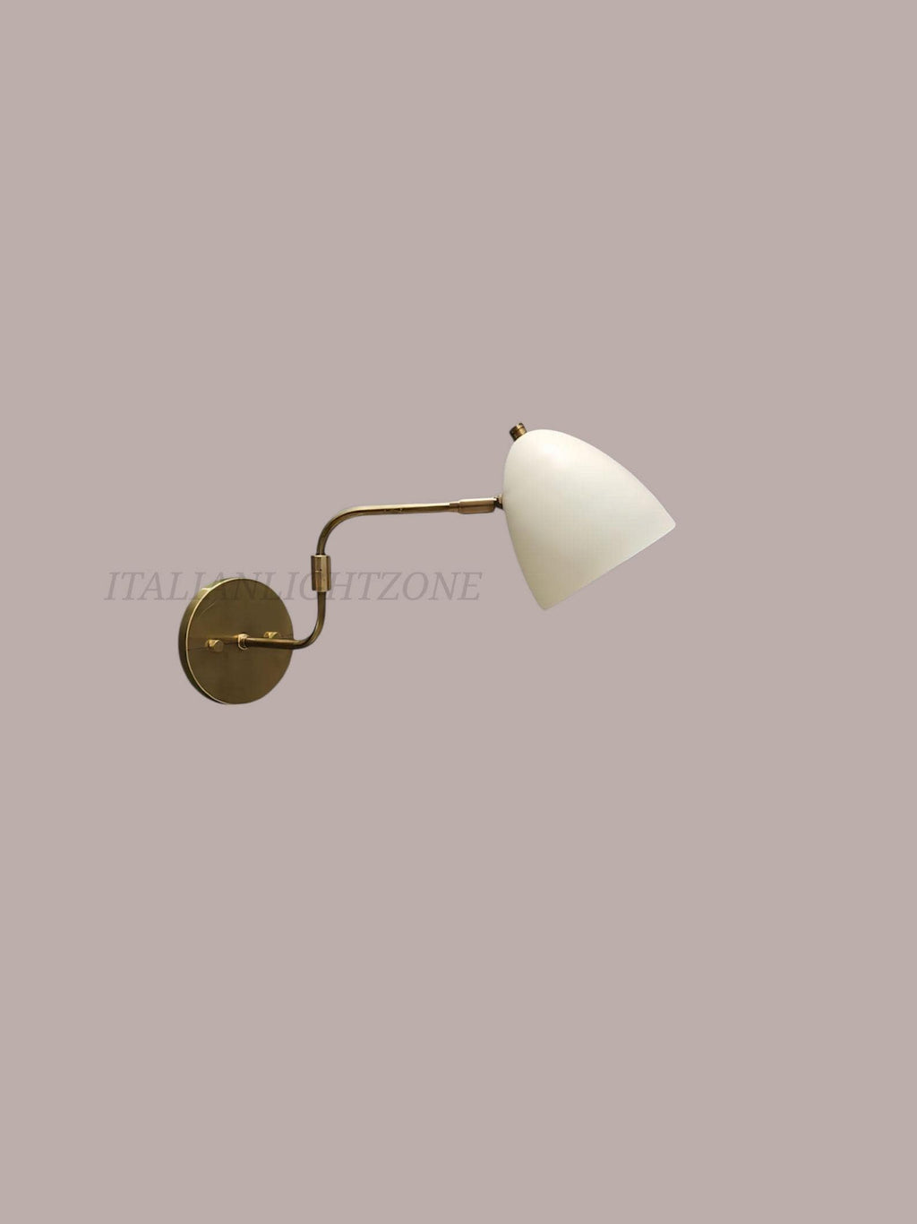 Mid-Century Modern Brass Wall Sconce | Adjustable Swing Arm Light | Handmade Minimalist Wall Lamp for Bedroom, Living Room, Reading Nook