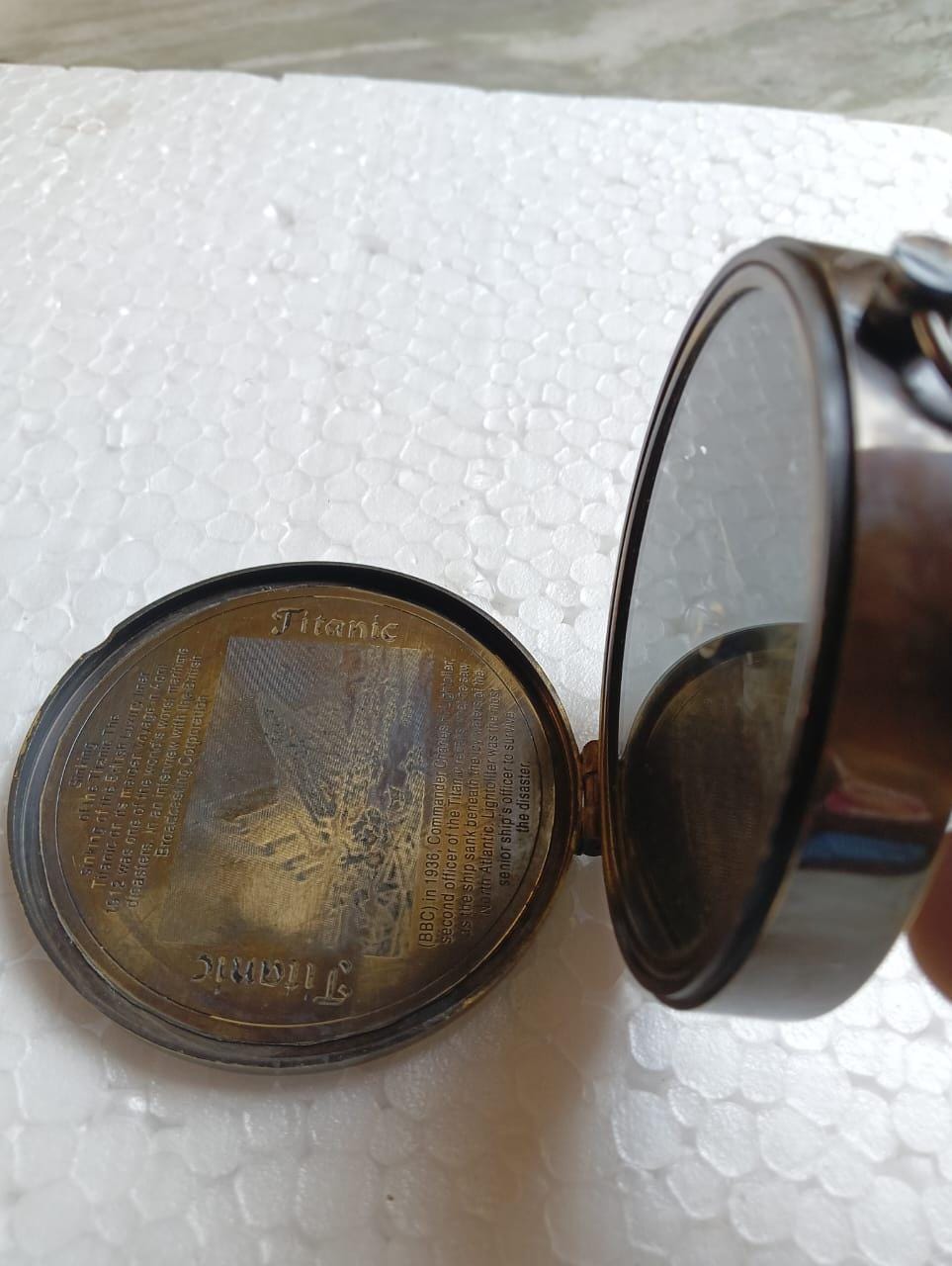 Titanic Pocket Compass | Brass Antique Nautical Compass | Vintage Marine Gift | Reproduction Compass for Travel, Desk