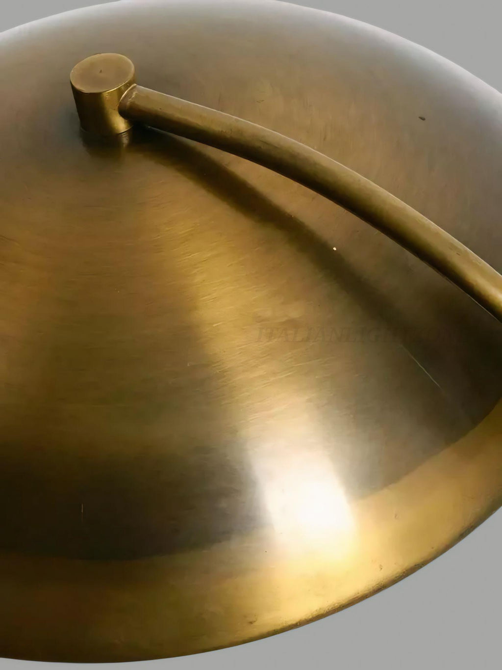 1950s Beautiful large heavyMid Century Modern Brass Desk Lamp with swivel joint Vintage Modern Table Light Dome Shade Adjustable Office Lamp