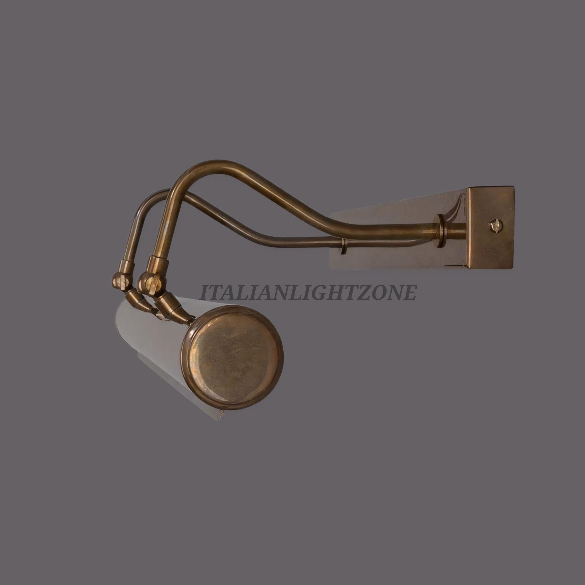 Handmade Vintage Brass Picture Light | Modern Wall Art Lamp | Adjustable LED Painting Light for Living Room, Gallery, or Office Decor