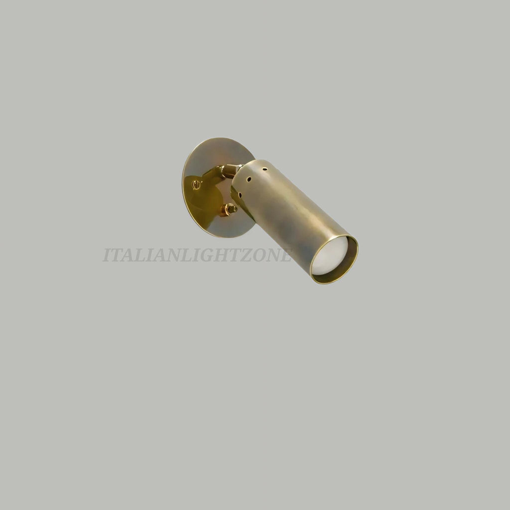 Mid Century Brass Wall Sconce – 1950s Italian Stilnovo Adjustable Lamp, Vintage Reading Light Fixture, Handmade