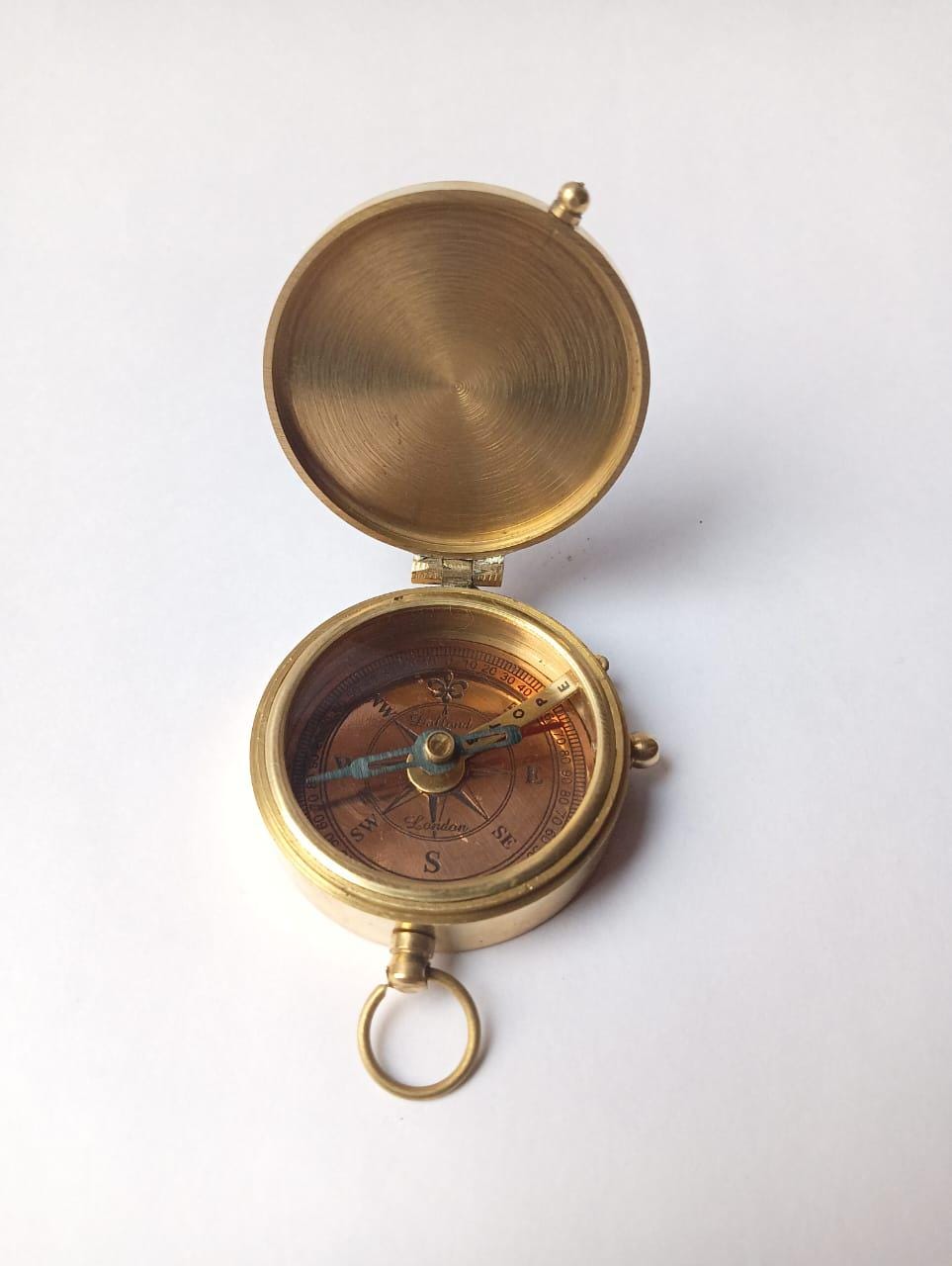 2.5" Handmade Brass Marine Compass | Vintage Nautical Gift for Grandpa, Dad, Sailor | Maritime Collectible Decor