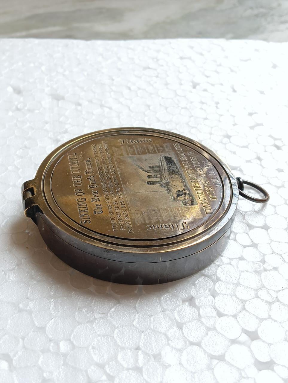 Titanic Pocket Compass | Brass Antique Nautical Compass | Vintage Marine Gift | Reproduction Compass for Travel, Desk