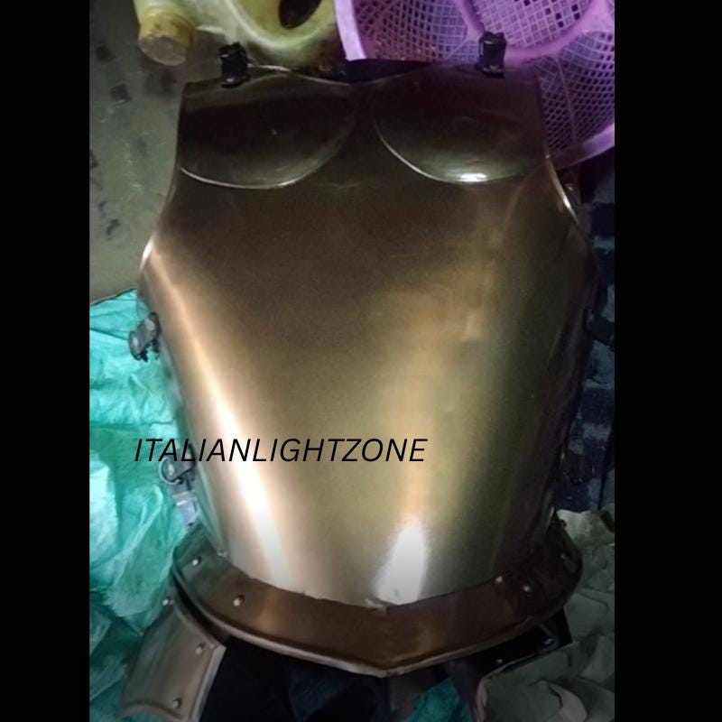Medieval Full Suit of Armor | Wearable Kings guard-Inspired Knight Armor with Helmet & Cloak | Handmade Steel LARP Cosplay Costume