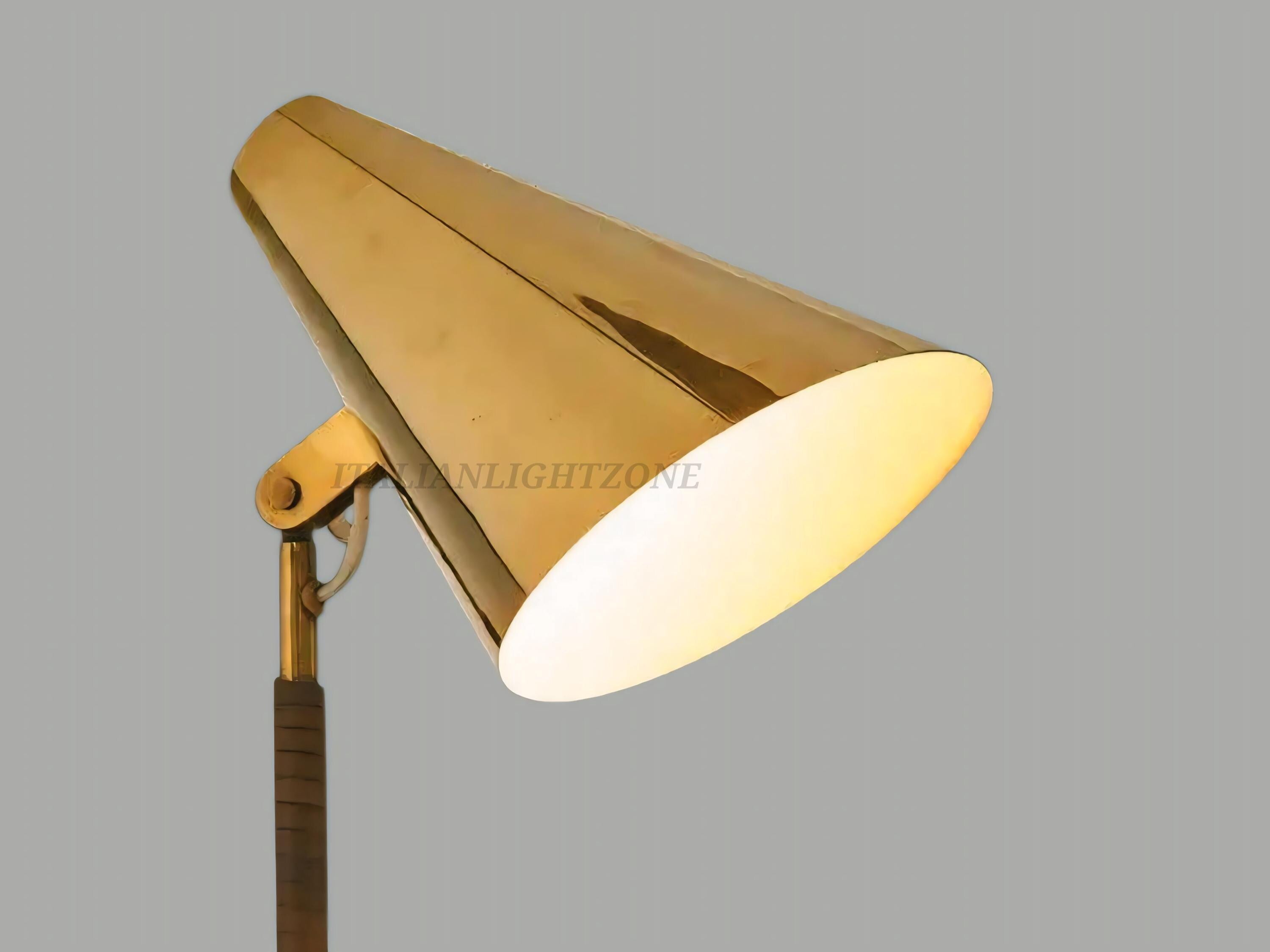 Handmade Mid Century Brass Table Lamp – Paavo Tynell Style 1950s Desk Light, Taito Oy Inspired Retro Modern Home Decoration