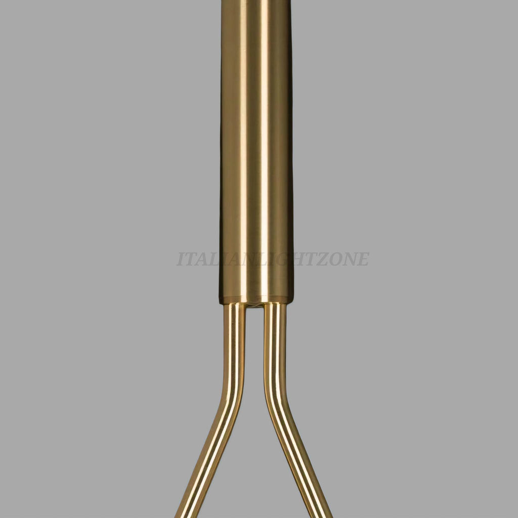 1950s Italian Mid Century Modern Pendant Light Brass & Wood Linear Ceiling Chandelier Minimalist Telfair Pendant Kitchen and Christmas Light