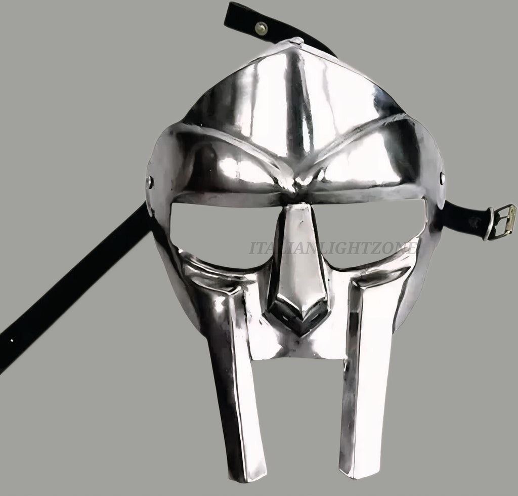 MF DOOM Gladiator Mask – Handmade Steel Polished Finish, Limited Edition Cosplay Helmet, Marvel Villain Inspired Gift for Halloween