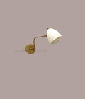Mid-Century Modern Brass Wall Sconce | Adjustable Swing Arm Light | Handmade Minimalist Wall Lamp for Bedroom, Living Room, Reading Nook