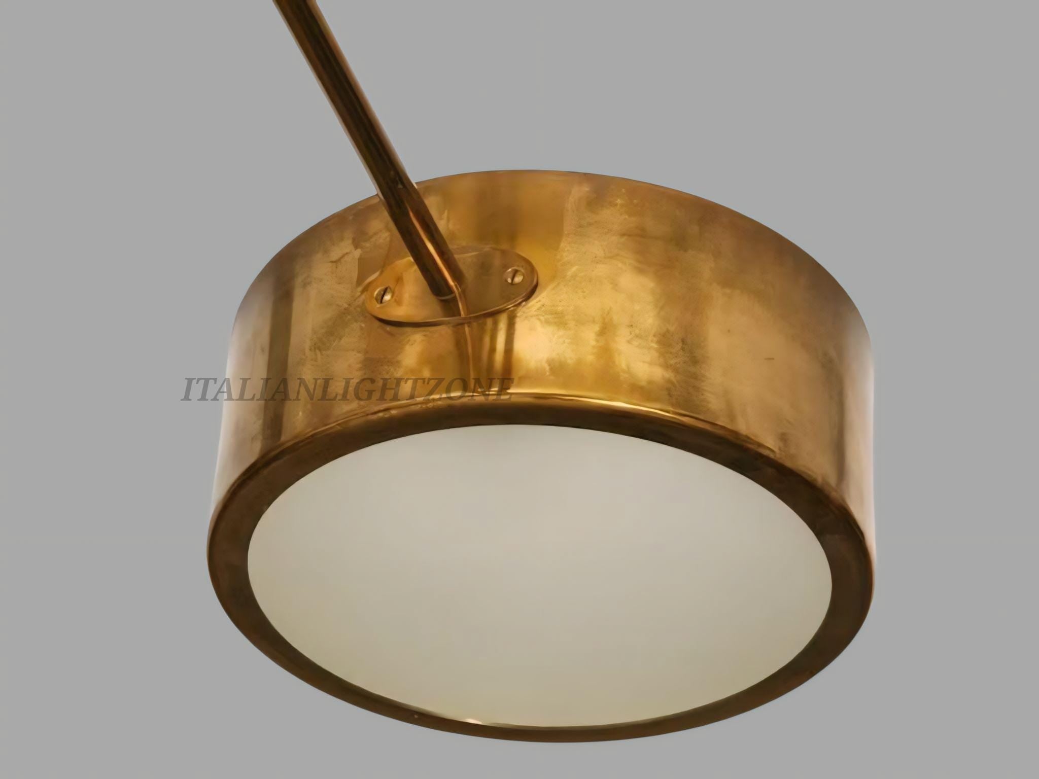 1950s Mid Century Sputnik Brass Chandelier – Italian Stilnovo Ceiling Light, Vintage Modern Fixture for Dining Room & Bedroom