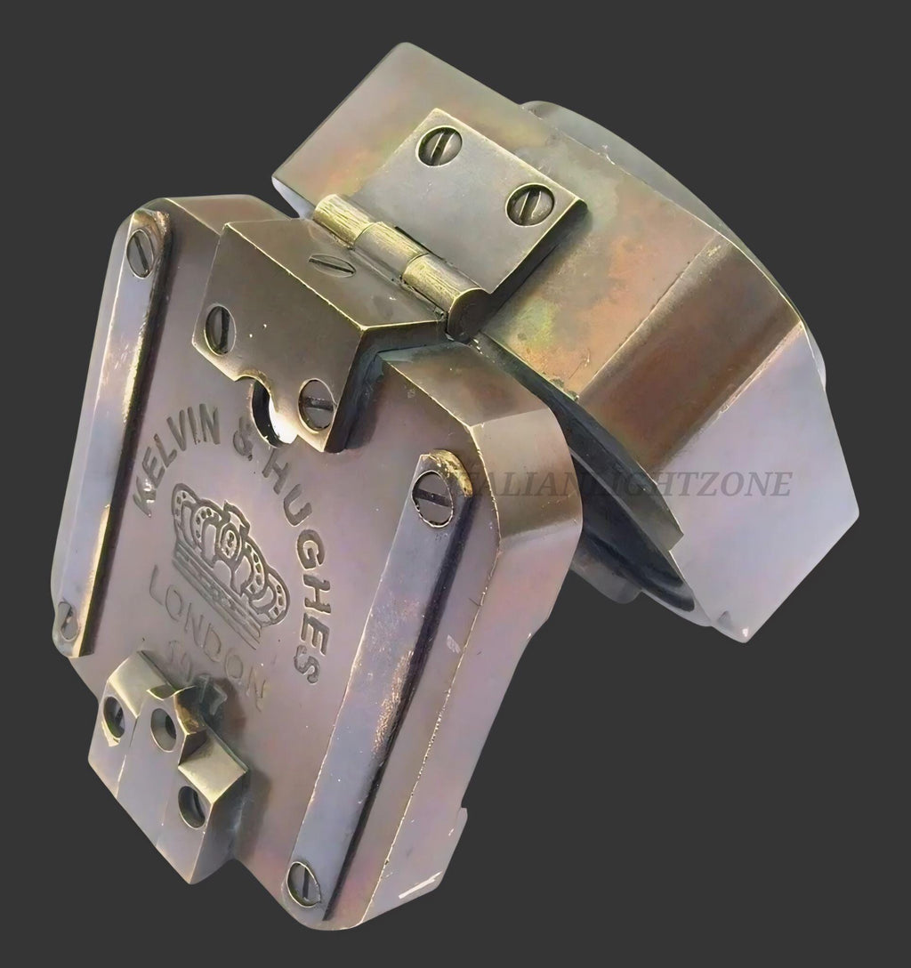 Antique Vintage Brass Military Lensatic Compass 1917 Brunton WWII Style Pocket Navigation Tool with Mirror Lid Hiking, Camping& Gift for Him