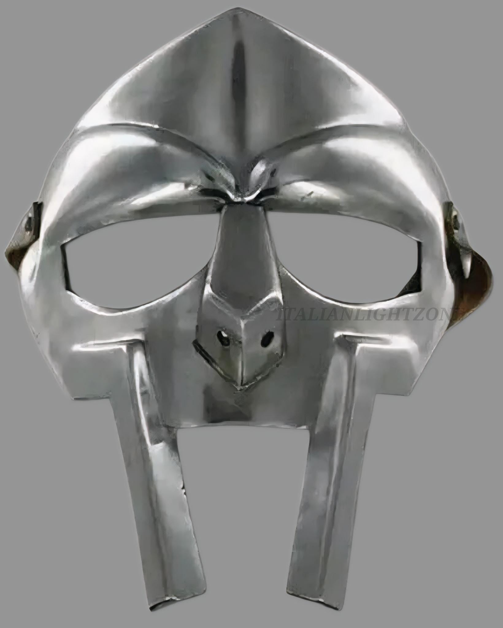 MF DOOM Gladiator Mask – Handmade Steel Polished Finish, Limited Edition Cosplay Helmet, Marvel Villain Inspired Gift for Halloween