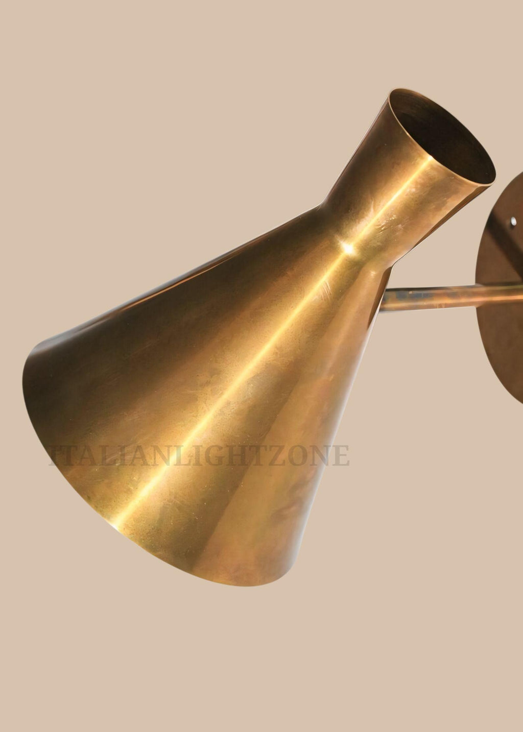 Pair of Mid Century Modern Diabolo Wall Sconces |Handcrafted Italian Brass Light Fixtures |Vintage Wall Lamps |Christmas & Housewarming Gift