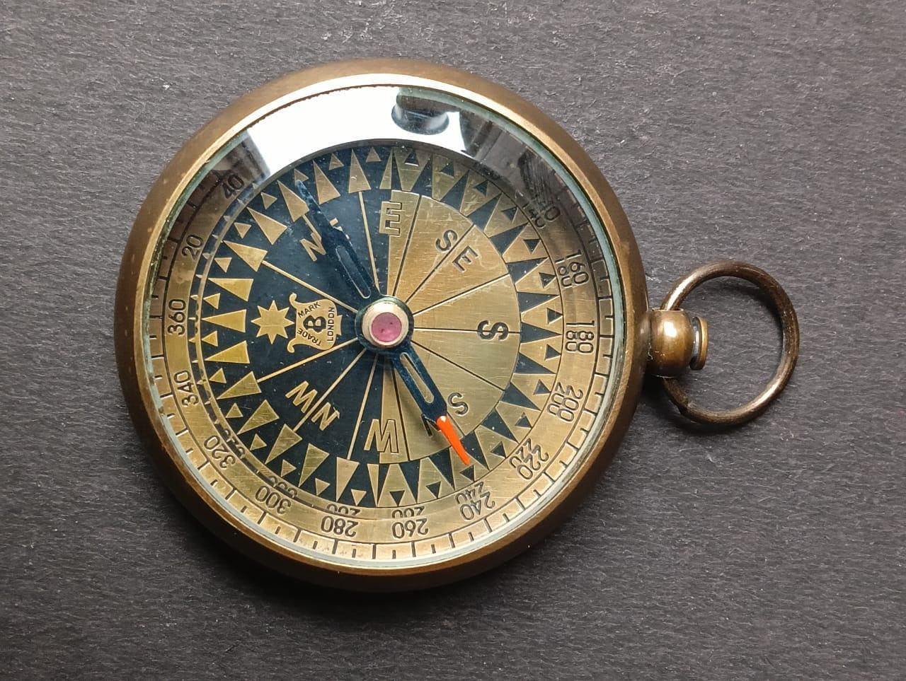 2.5" Handmade Brass Marine Compass | Vintage Nautical Gift for Grandpa, Dad, Sailor | Maritime Collectible Decor