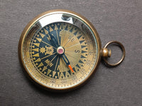 Vintage Brass Pocket Compass – Handmade Nautical Gift, Collectible Maritime Compass for Hikers, Travelers & Antique Lovers
