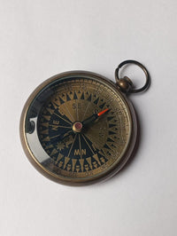 Vintage Brass Sundial Compass Watch | Nautical Leather Strap Gift | Handmade Collectible for Men & Women