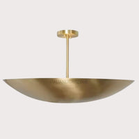 Mid-Century Modern Handmade Brass Dome Ceiling chandelier-6-Light Sputnik Pendant Light for Living Room