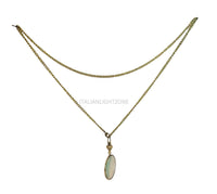 Handmade 90s Mid Century Magnifying Glass Necklace – Vintage Gold Tone Pendant with Chain & Case – Steampunk Reader Gift Jewelry