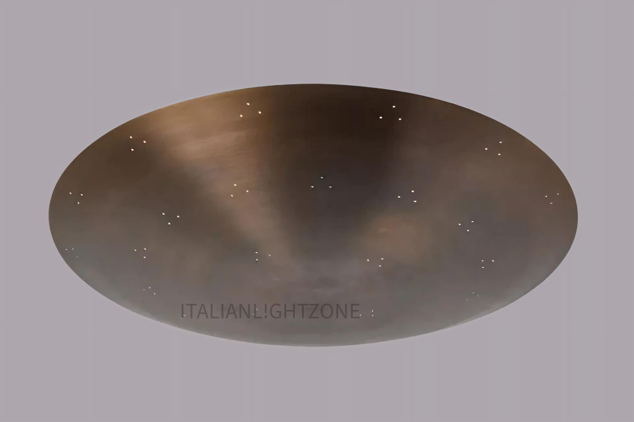 Mid Century  Dome Ceiling 6 Light – Handmade Flush Mount with Starry Sky Glow – Ambient  Sputnik light for Living Room or Hallway