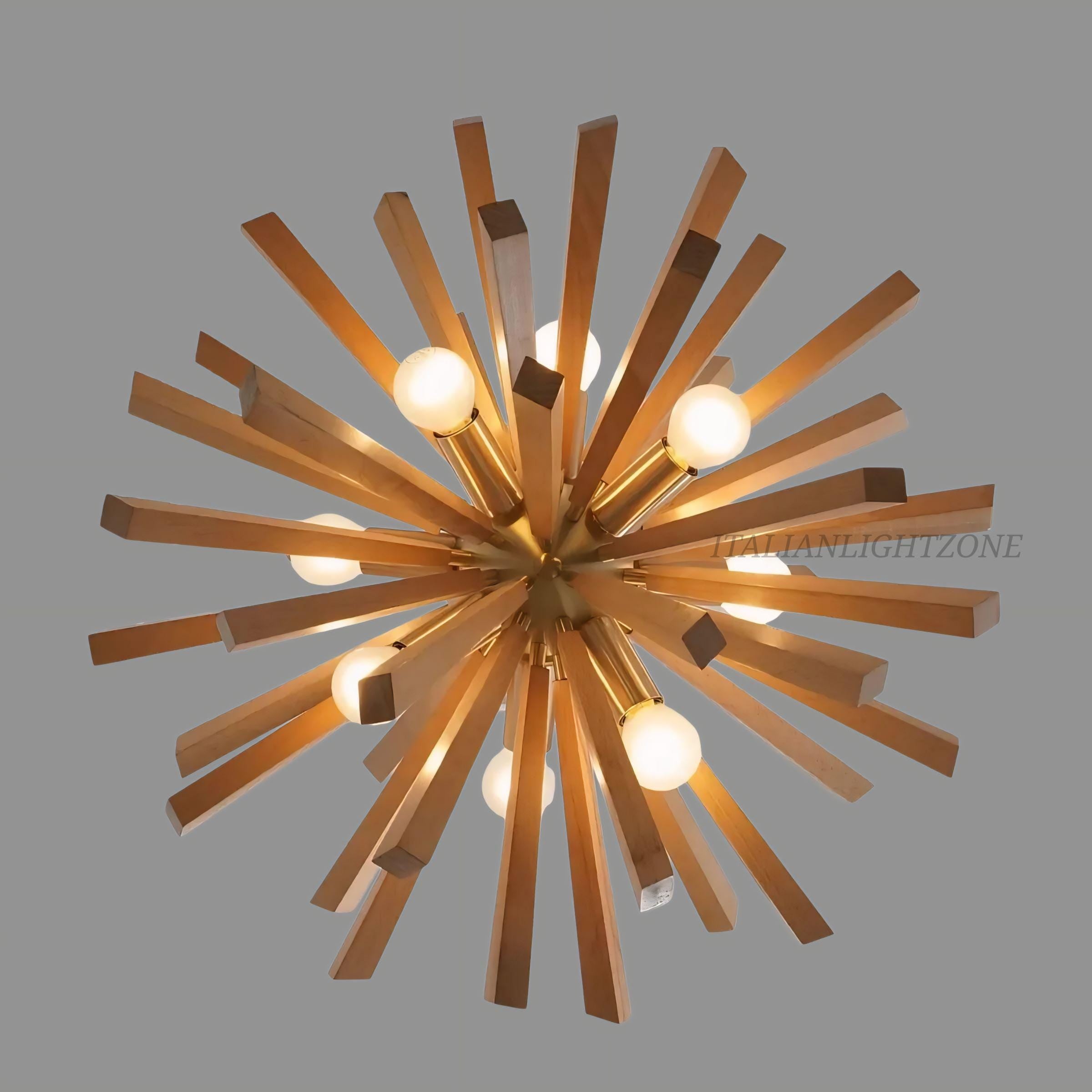 Handmade Mid Century Modern Multicolor Sputnik Chandelier – Retro Atomic Ceiling Light for Living Room, Dining, Wedding & Festive Decor