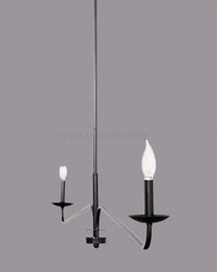 Handmade Brass Candle Chandelier | Modern Linear Gold Pendant Light | Elegant Contemporary Lighting for Dining Room & Living Room