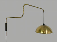 Handmade Brass Swing Arm Wall Lamp – Mid-Century Modern Adjustable Sconce