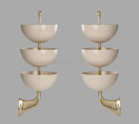 Mid Century Modern Wall Sconce, Italian Brass Wall Lamp, Stilnovo Style Tiered Wall Light, Modern Vintage Wall Lighting Fixture