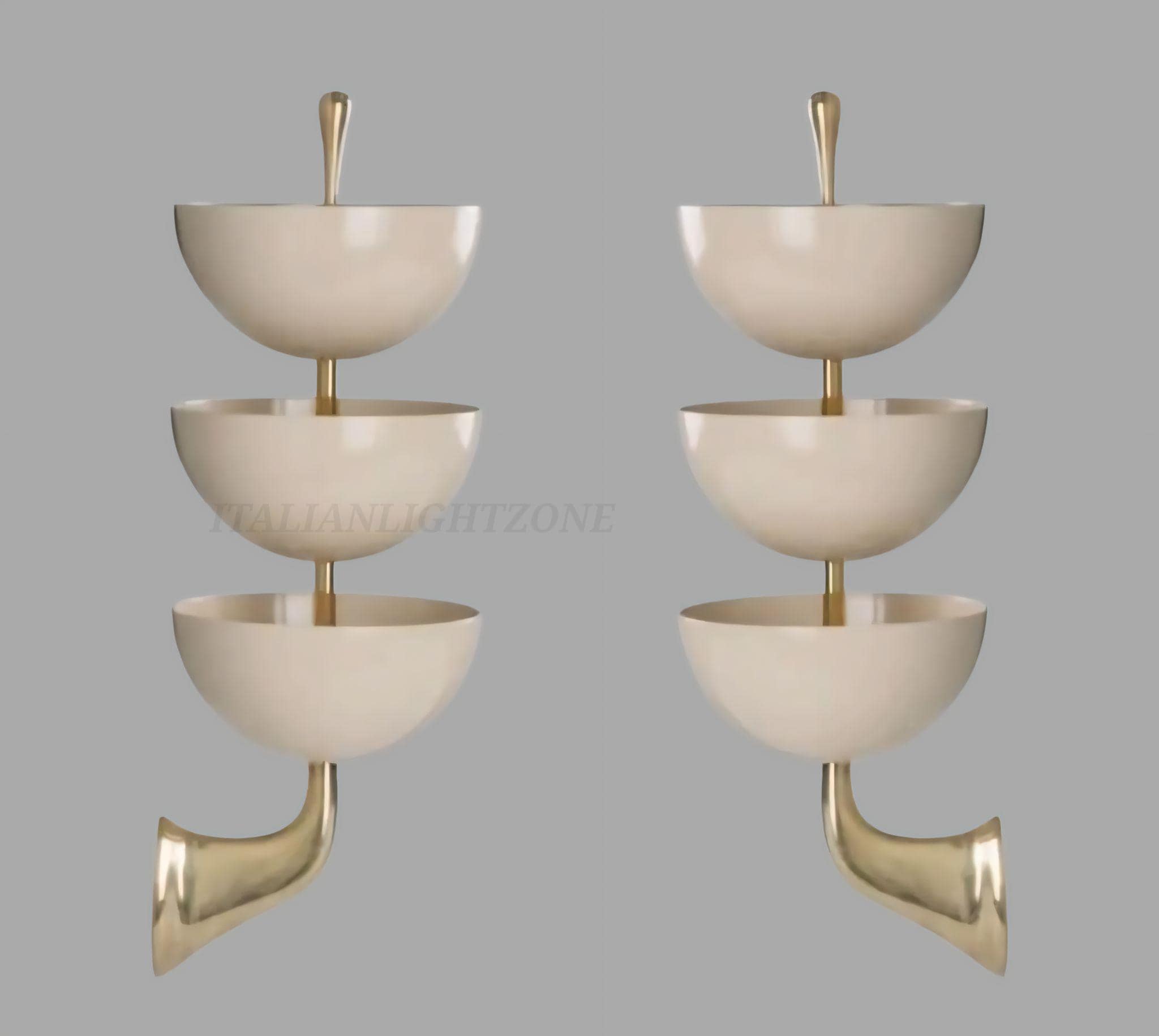 Mid Century Modern Wall Sconce, Italian Brass Wall Lamp, Stilnovo Style Tiered Wall Light, Modern Vintage Wall Lighting Fixture