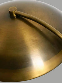 1950s Beautiful large heavyMid Century Modern Brass Desk Lamp with swivel joint Vintage Modern Table Light Dome Shade Adjustable Office Lamp