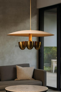 Mid Century Modern Sputnik Chandelier – Raw Brass 4 Light Pendant | Handmade Italian Brass Light Fixture | Modern Brass Ceiling Chandelier