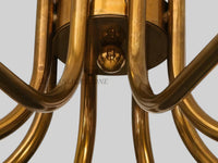 1950s Brass Sputnik Chandelier – Mid Century Modern Italian Stilnovo Fixture