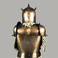 Medieval Full Suit of Armor | Wearable Kings guard-Inspired Knight Armor with Helmet & Cloak | Handmade Steel LARP Cosplay Costume