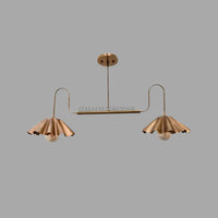 Mid Century Modern Brass Chandelier | Handmade Italian Pendant Light | 2-Light Sputnik Ceiling Fixture | Custom Finish Flush Mount
