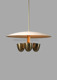 Mid Century Modern Sputnik Chandelier – Raw Brass 4 Light Pendant | Handmade Italian Brass Light Fixture | Modern Brass Ceiling Chandelier