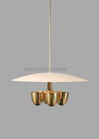 Mid Century Modern Sputnik Chandelier – Raw Brass 4 Light Pendant | Handmade Italian Brass Light Fixture | Modern Brass Ceiling Chandelier