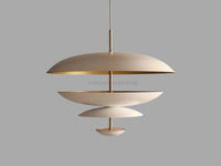 1950s Mid Century Pendant Light – 4-Layer Scandinavian Atomic Chandelier, 24-Inch Designer Ceiling Lamp for Dining Room & Living Room