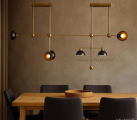 Modern Brass Sputnik Chandelier - 7-Light Dome Shade Ceiling Light for Living Room & Dining, Mid Century Pendant Lighting