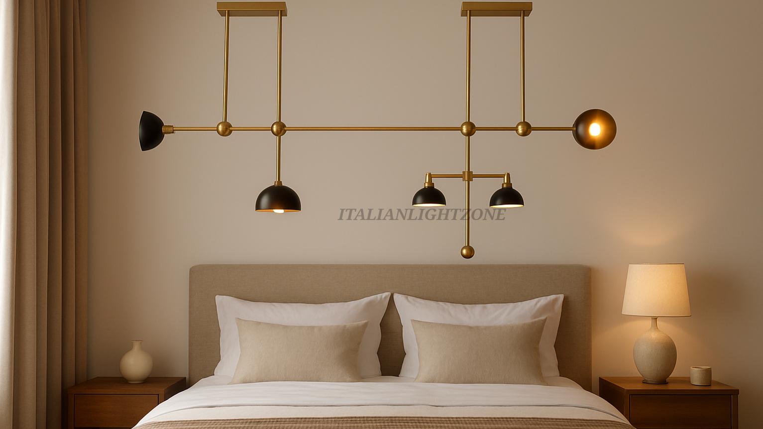 Modern Brass Sputnik Chandelier - 7-Light Dome Shade Ceiling Light for Living Room & Dining, Mid Century Pendant Lighting