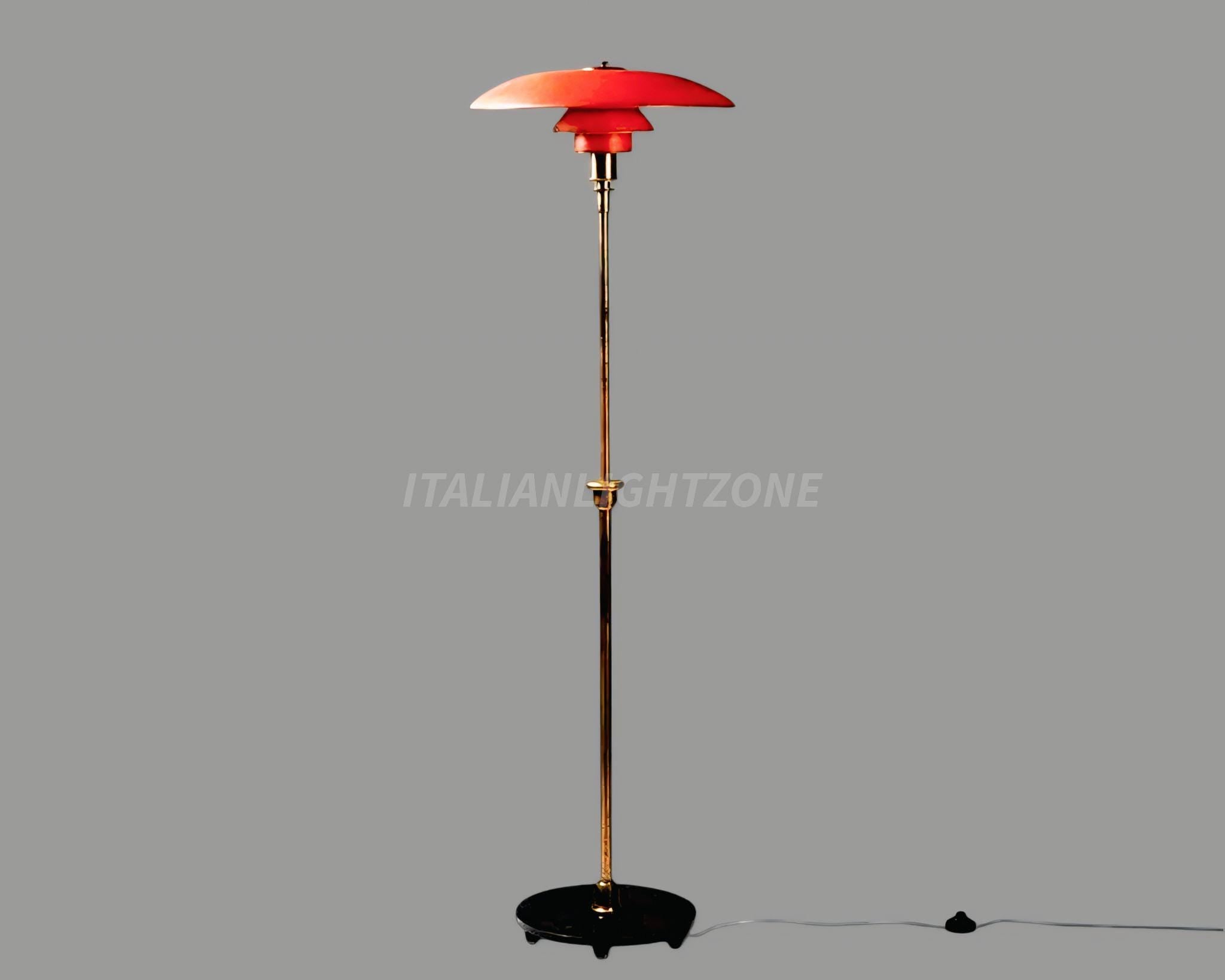 Mid Century Modern Floor Lamp – 1950s Stilnovo Style Adjustable Arm Vintage Lighting, Italian Brass Retro Standing Lamp for Living Room